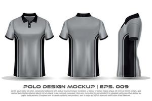 design de maquete de camisa polo vetorial vetor