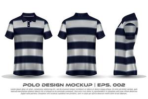 design de maquete de camisa polo vetorial vetor