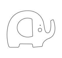 vetor mão desenhada doodle esboço bebê elefante isolado no branco. design para meninas ou meninos, crianças. ilustração infantil para roupas da moda, pôster, banner