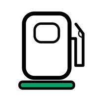 ícone de reabastecimento de doodle vetorial, posto de gasolina, ícone do site, desenho de mão vetor