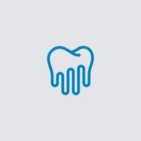 vetor de designs de logotipo de atendimento odontológico, modelo de vetor de design de logotipo de dente de saúde