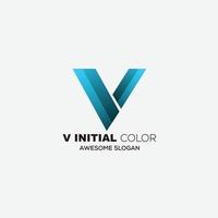 v design de símbolo de cor gradiente inicial vetor