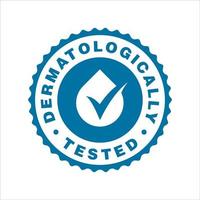 ícone testado dermatologicamente vetor