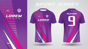 design de camisa esportiva rosa roxo vetor