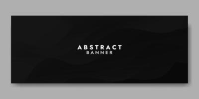 modelo de banner de onda de fluido preto abstrato vetor