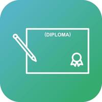 ícone de vetor de diploma