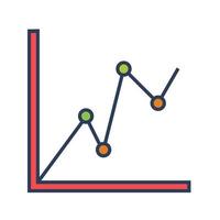 ícone de vetor de gráfico estatístico