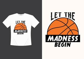 design de modelo para impressão de camiseta march madness vetor