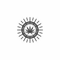 vetor de logotipo de ilustração de folha de cannabis