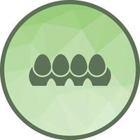 ícone de fundo poli baixo da bandeja de ovos vetor
