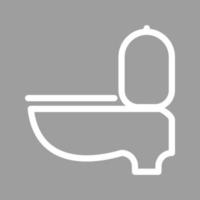 ícone de fundo da cor da linha do assento do vaso sanitário vetor