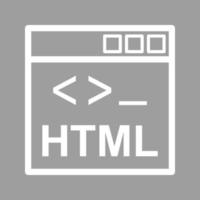 ícone de plano de fundo da cor da linha html vetor