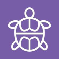 ícone de fundo de cor de linha de tartaruga de estimação vetor