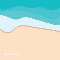 fundo de praia, design de cena de praia com areia e ondas do mar, ilustração vetorial de ícone de modelo vetor