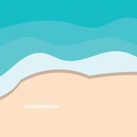 fundo de praia, design de cena de praia com areia e ondas do mar, ilustração vetorial de ícone de modelo vetor