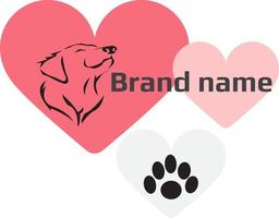 petshop logo.logo petshop love dog. vetor