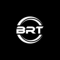 design de logotipo de carta brt na ilustração. logotipo vetorial, desenhos de caligrafia para logotipo, pôster, convite, etc. vetor