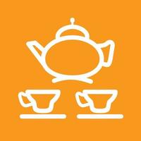 ícone de fundo de cor de linha de chá árabe vetor