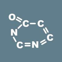 ícone de fundo de cor de linha de fórmula química vetor