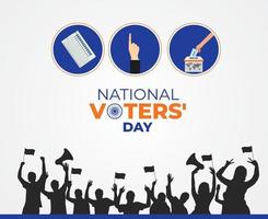 Dia Nacional do Eleitor na Índia. fundo da cor da bandeira para saudação, postagem em mídia social, 25 de janeiro, dia nacional do eleitor da Índia. ilustração vetorial. vetor