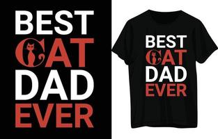 design de camiseta de gato. vetor