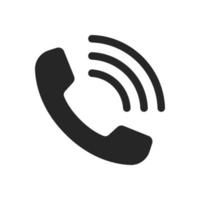 ícone de telefone isolado no fundo branco vetor