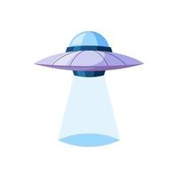 vetor voador ufo isolado no fundo branco