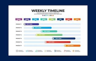 modelo de cronograma semanal vetor