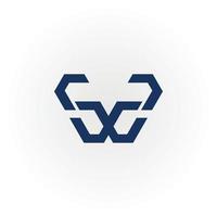 letra inicial abstrata sg ou logotipo gs na cor azul isolada em fundo branco aplicado ao logotipo da empresa de fabricação de diamantes também adequado para marcas ou empresas com nome inicial gs ou sg. vetor
