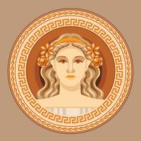 Aphrodite Ancient Greek Logo Vector