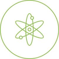 ícone de linha de vetor de átomo exclusivo