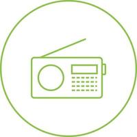 ícone de linha de vetor de conjunto de rádio exclusivo