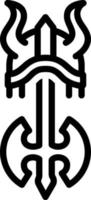 ícone de linha para viking vetor