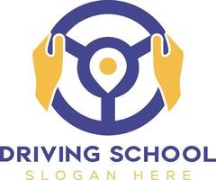 modelos de vetores de design de logotipo de escola de condução
