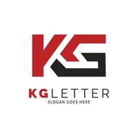 letra inicial kg ícone vetor logotipo modelo ilustração design