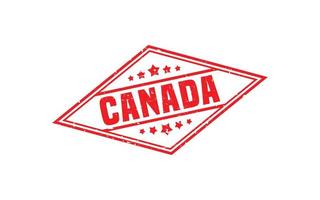 borracha de carimbo do Canadá com estilo grunge em fundo branco vetor
