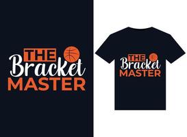 as ilustrações do bracket master para design de camisetas prontas para impressão vetor