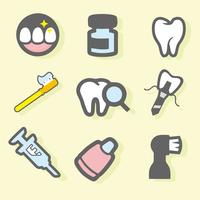 Vector de ícones dentários gratuitos