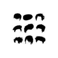 design de coleção de conjunto de cabelo de homem vetor
