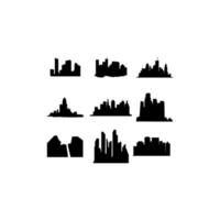 coleção de conjunto de ilustração de cidade de construção vetor