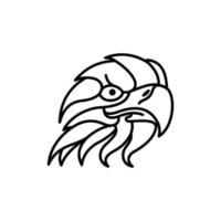 design de ilustração de linha de cabeça de águia vetor