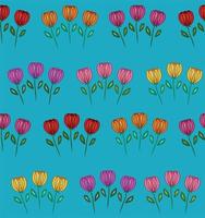 flores da primavera tulipas natural sem costura padrão. alta ilustração vetor