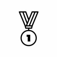 modelo de ilustração de ícone de medalha. vetor de estoque.