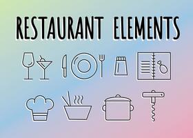 Vector de Elements de Restaurante Gratuito