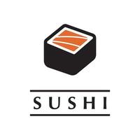 vetor de logotipo de sushi com modelo de slogan