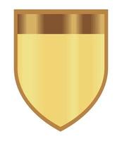 modelo de escudo dourado vetor