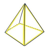 escola de triângulo de forma geométrica vetor