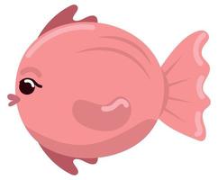 ícone de peixe rosa vetor