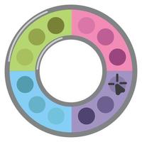 roda de cores de design vetor
