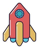 ícone de desenho de nave espacial vetor